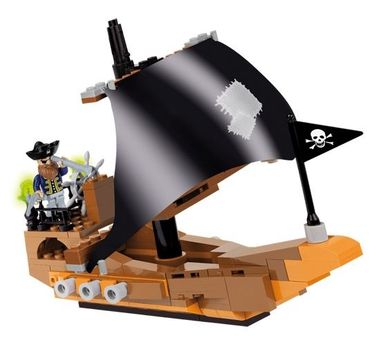 Cobi, Piraci, Jack's Pirate Ship, klocki, 140 elementów