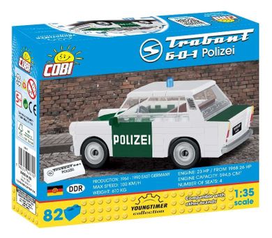 Cobi, Youngtimer, Trabant 601 Polizei, klocki, 82 elementów