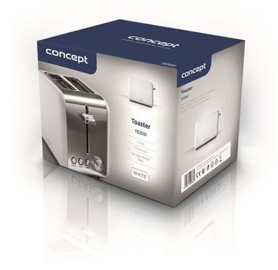 Concept, toster, TE2051, inox, biały