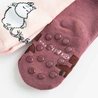 Cool Club, Antypoślizgowe skarpetki dziewczęce, różowe, Muminki, zestaw, 2 szt.