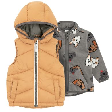 Cool Club, Bezrękawnik chłopięcy z kapturem, Bluza rozpinana, polarowa, 3w1, mix