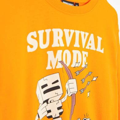 Cool Club, Bluza chłopięca, cienka, pomarańczowa, Minecraft