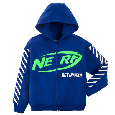 Cool Club, Bluza chłopięca z kapturem, rozpinana, granatowa, Nerf