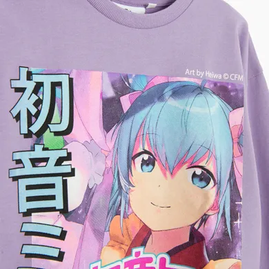 Cool Club, Bluza dziewczęca, fioletowa, Hatsune Miku