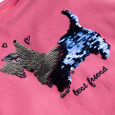 Cool Club, Bluza dziewczęca, różowa, piesek, cekinowa aplikacja