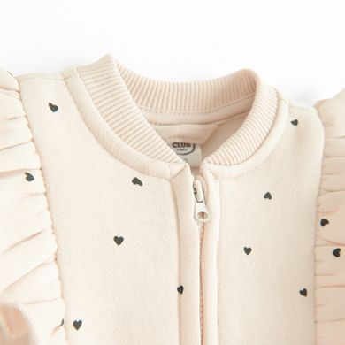 Cool Club, Bluza dziewczęca, rozpinana, ocieplana, beżowa