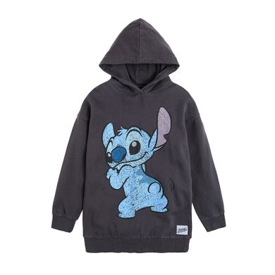 Cool Club, Bluza dziewczęca z kapturem, grafitowa, Lilo i Stitch