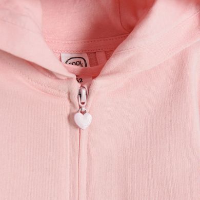 Cool Club, Bluza dziewczęca z kapturem, rozpinana, różowa