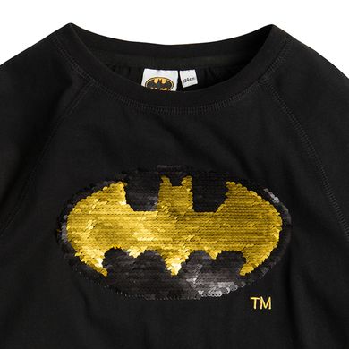 Cool Club, Bluzka chłopięca, czarna, Batman, cekinowa aplikacja