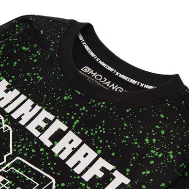 Cool Club, Bluzka chłopięca z długim rękawem, czarna, Minecraft