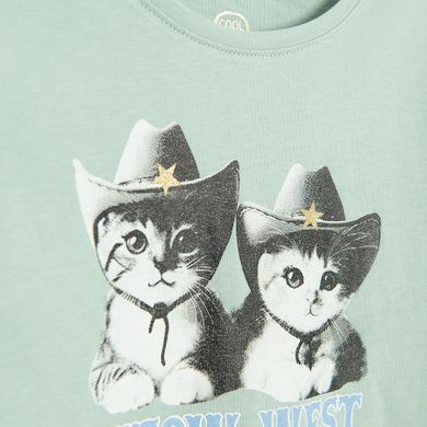 Cool Club, Bluzka dziewczęca z długim rękawem, miętowa