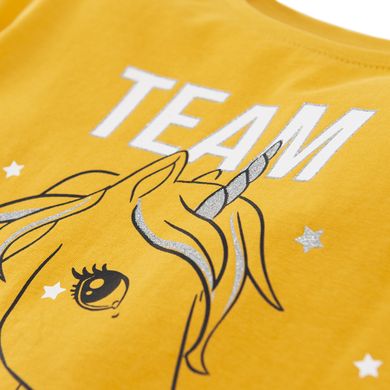 Cool Club, Bluzka dziewczęca z długim rękawem, żółta, Team Unicorn