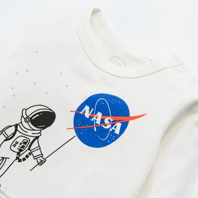 Cool Club, Body chłopięce z długim rękawem, białe, NASA