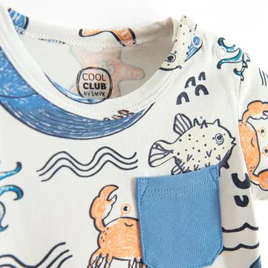 Cool Club, Body chłopięce z krótkim rękawem, szare