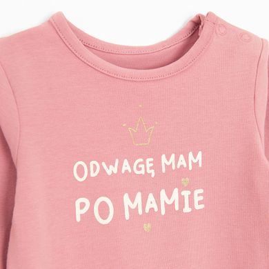 Cool Club, Body dziewczęce z długim rękawem, różowe