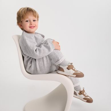 Cool Club, Buty sportowe chłopięce, ecru-brązowe, podeszwa Barefoot