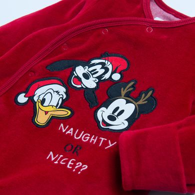 Cool Club, Komplet chłopięcy, Pajac, Czapka, czerwony, Disney