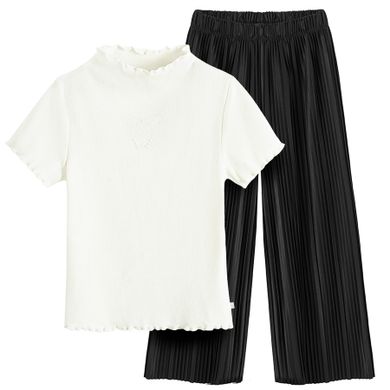 Cool Club, Komplet dziewczęcy, Bluzka z krótkim rękawem, Spodnie materiałowe, culotte, mix