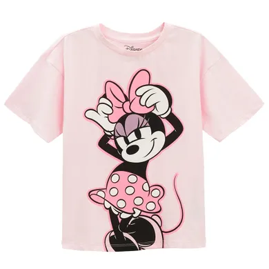 Cool Club, Komplet dziewczęcy, T-shirt, Legginsy, kolarki, różowy, Myszka Minnie