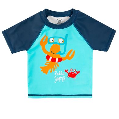 Cool Club, Komplet kąpielowy chłopięcy, T-shirt, Szorty, UV 50, niebiesko-granatowy