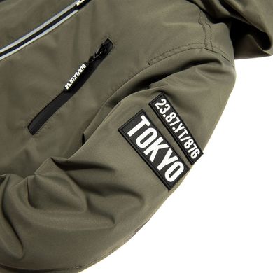 Cool Club, Kurtka wiosenna chłopięca z kapturem, khaki