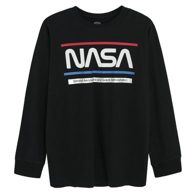 Cool Club, Piżama chłopięca, czarna, NASA
