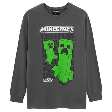 Cool Club, Piżama chłopięca, szara, Minecraft