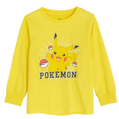 Cool Club, Piżama chłopięca, żółto-szara, Pokemon