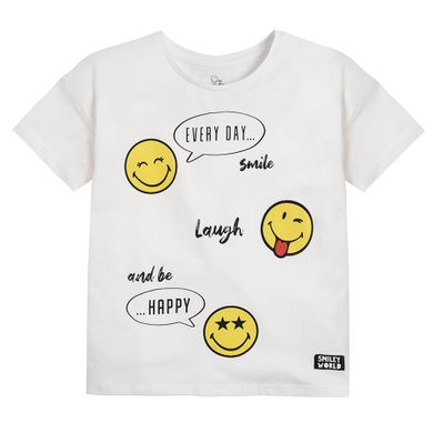 Cool Club, Piżama dziewczęca, biało-czarna, Smiley World