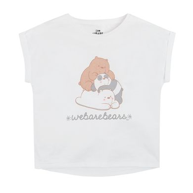 Cool Club, Piżama dziewczęca, biało-szara, We Bare Bears