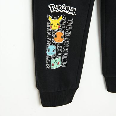Cool Club, Spodnie dresowe chłopięce, czarne, Pokemon