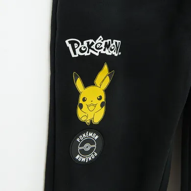Cool Club, Spodnie dresowe chłopięce, czarne, Pokemon