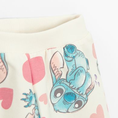 Cool Club, Spodnie dresowe dziewczęce, białe, Lilo i Stitch