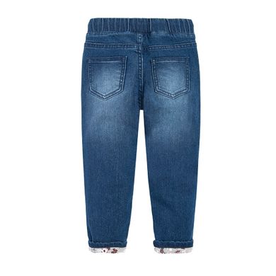 Cool Club, Spodnie dziewczęce, denim, podszewka, kwiatki