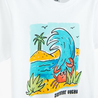 Cool Club, T-shirt chłopięcy, biały