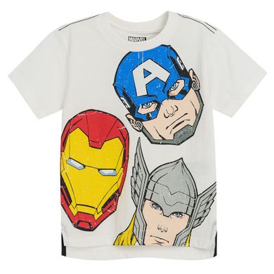 Cool Club, T-shirt chłopięcy, ecru, Marvel Super Heroes