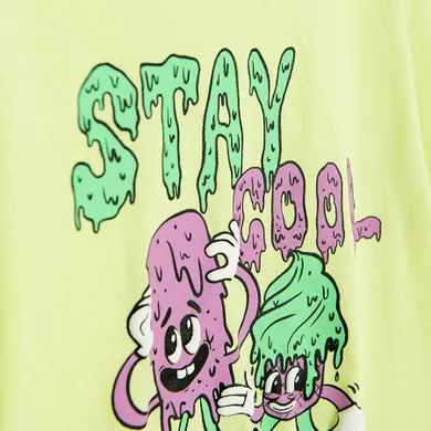 Cool Club, T-shirt chłopięcy, limonkowy