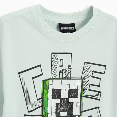 Cool Club, T-shirt chłopięcy, niebieski, Minecraft
