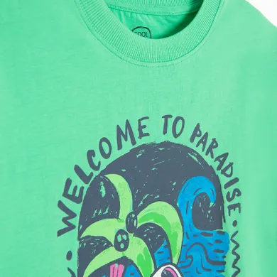 Cool Club, T-shirt chłopięcy, zielony