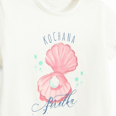 Cool Club, T-shirt dziewczęcy, biały