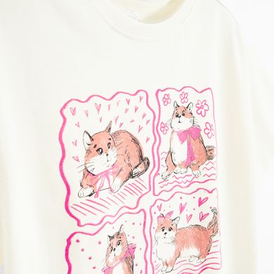 Cool Club, T-shirt dziewczęcy, biały