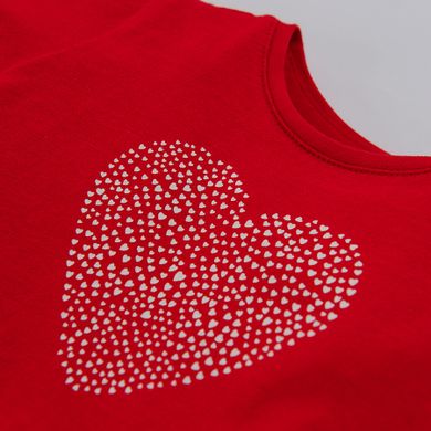 Cool Club, T-shirt dziewczęcy, czerwony, serce