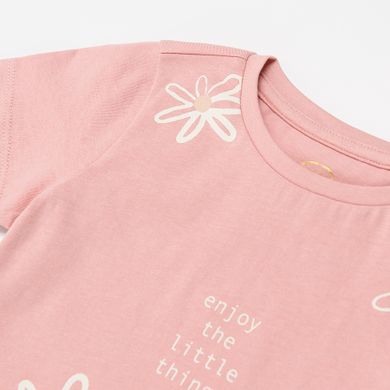 Cool Club, T-shirt dziewczęcy, jasnoróżowy, Enjoy the little things
