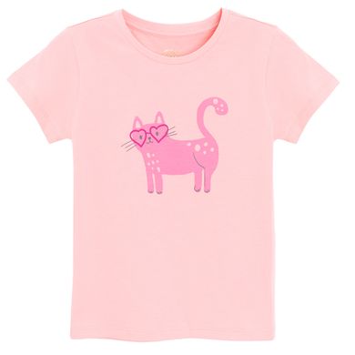 Cool Club, T-shirt dziewczęcy, koralowy