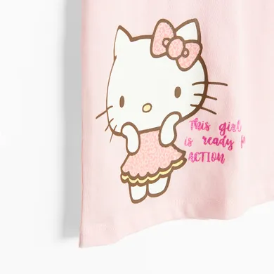 Cool Club, T-shirt dziewczęcy, różowy, Hello Kitty