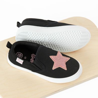 Cool Club, Trampki slip on dziewczęce, czarne