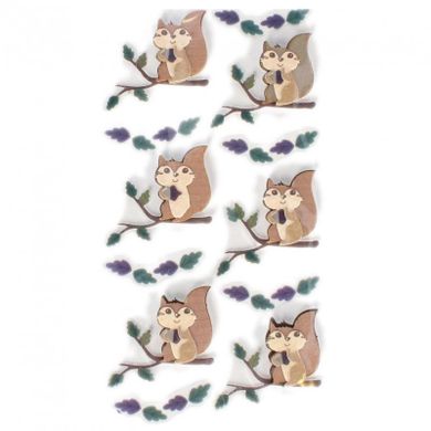 Craft With Fun, naklejki 3D, wiewióreczki