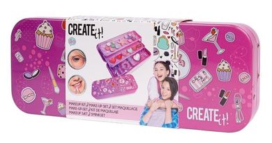 Create It!, zestaw do makijażu, metalowa kosmetyczka