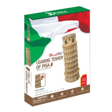 Cubic Fun, Krzywa Wieża z Pizie, puzzle 3D, 30 elementów