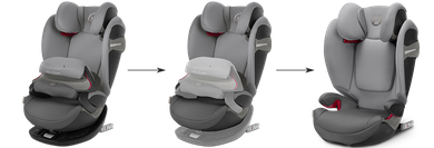 Cybex, Pallas S-Fix, fotelik samochodowy, Pepper Black, Dark Grey, 9-36 kg